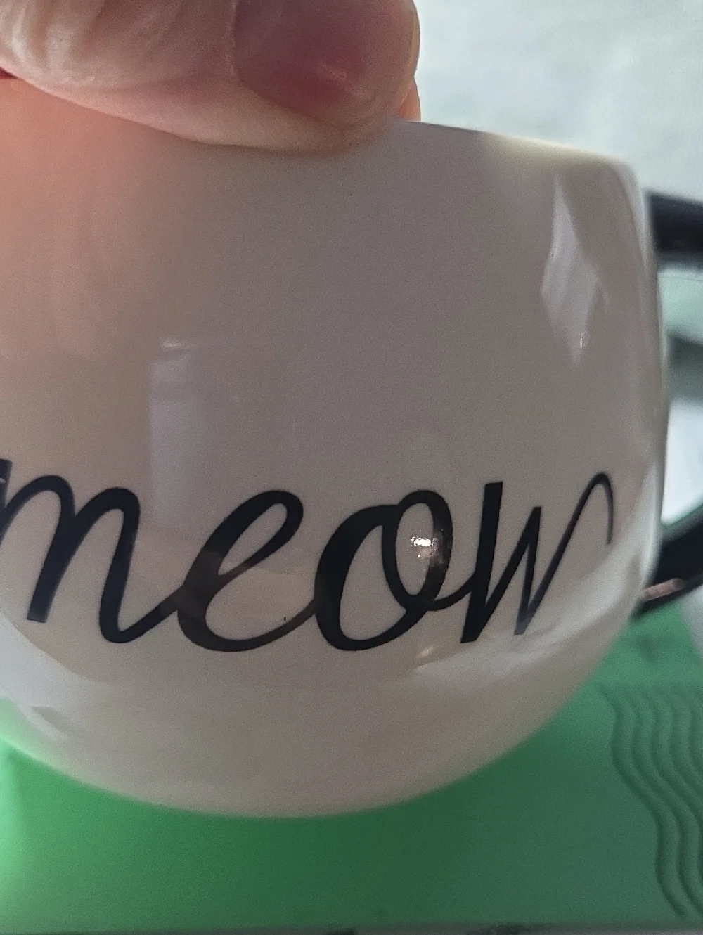 MEOW World Market Mug Cup White Siamese Kitty Peekaboo Cat